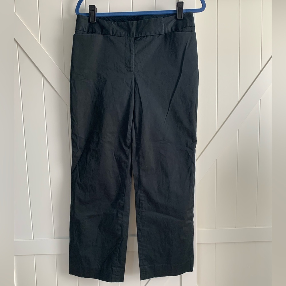 Liz Claiborne Sloane Women's Black Cotton Blend Ankle Pants Size 8